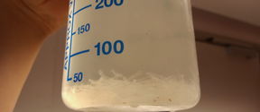 crystallized material in ammonia salt