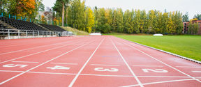 Otaniemi track and field urheilukenttä, Otaniemen urheilupuisto by Mikko Raskinen