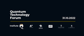 White text "Quantum Technology Forum" on black background with organiser logos