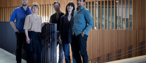 People standing in building