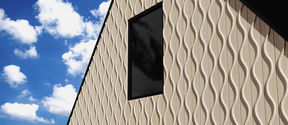 wall of a building with new cladding solutions, 3d render by Hemmo Honkonen