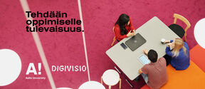 Digivision banner image with people with laptops