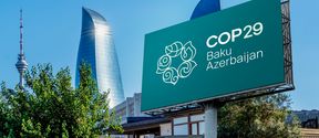 Näkymä YK:n ilmastokokous COP29 tapahtumapaikalta