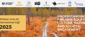 Webinaarisarja kansainväliselle henkilökunnalle 2025. Suomen ymmärtäminen: kulttuurin, luonnon ja yhteiskunnallisen osallistumisen rooli.