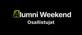 Osallistujat Alumni Weekend visuaalinen banneri