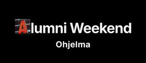 Alumni Weekend Ohjelma visuaalinen banneri
