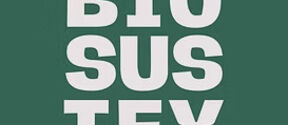 White text 'BIOSUSTEX' on a green background, with each syllable stacked vertically.