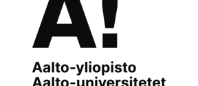Logo of Aalto University with large black letters 'A!' above the name in three languages.