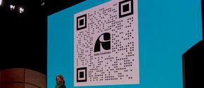 Aalto Creatives QR code on stage