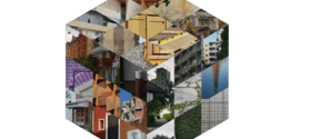 Coordinating Urban Built-in Carbon (CUBiC)-Logo. This image is a collage of images from the urban built in environment.