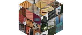 Cube made of different building components.