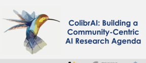 ColibrAI banner with colourful hummingbird, bold title text and three university logos at the bottom