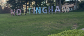 Nottingham sign on a lawn