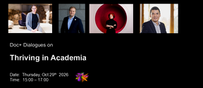 Images of the panelists and the moderator