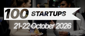 Promotional image for the 100STARTUPS event