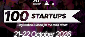 Promotional image for 100STARTUPS main event