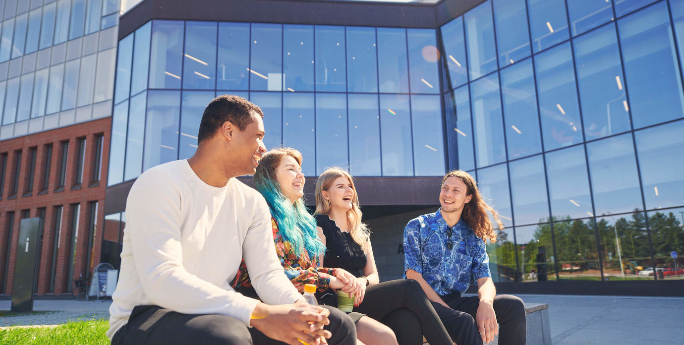 Aalto campus in springtime.