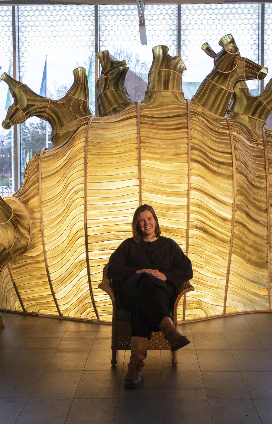 Hidaka Ohmu sculpture in the Baltic Sea Lab project space. Photo: Mikko Raskinen