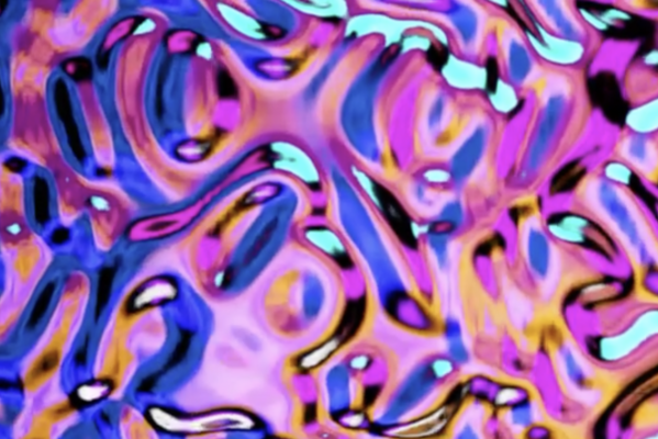 Abstract swirls in purple and pink.