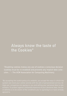 Always know the taste of the cookies