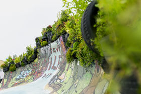 Spray painted skate park