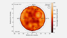 Aurinkokarttakuva heikoista kirkastumista. 