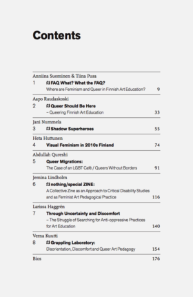 Feminism & Queer in Art Education (table of contents)