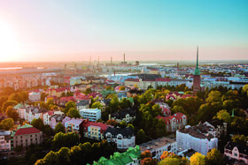 Helsinki city centre aerial picture. Photo: Jussi Hellsten / Helsinki Marketing