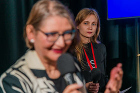 Suvi Helko and Merita Petäjä at Oasis of Radical Wellbeing opening 17.11.2021 (c) Oasis & Lassi Savola / Aalto Studios 2021