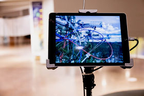 Detail from Open Forest installation in Data Vitality exhibition, photo by Mikko Raskinen