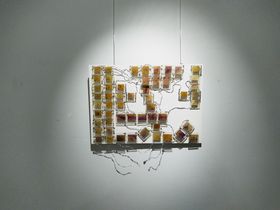 Solar panel painting on the wall