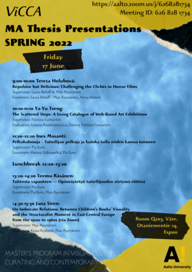 Students defending their dissertations on Day 2