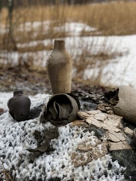 ceramics outside in winter