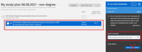 Adding a course to your study plan