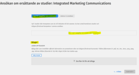 Uppgifter som ska inkluderas i ansökan