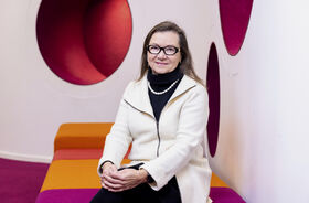 Maritta Niemelä Oppimiskeskuksessa.