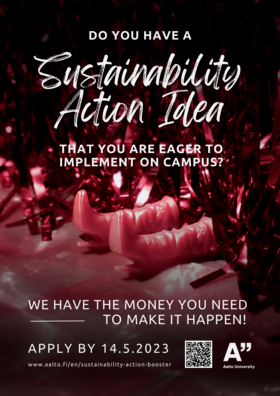 Someone wearing pink boots has collapsed behind the pink glitter curtain so that only the boots are visible.