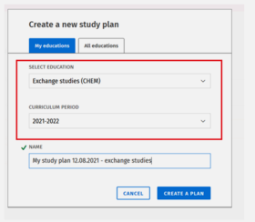 Exchange students: selecting your studies and academic year