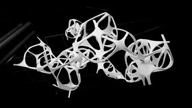 Curves through folding paper art origami by Susanna Oksanen, Joel Knippare, Okko Riekki and Venja Salminiitty. Photo: Susanna Oksanen.