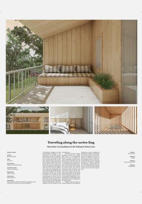 Wooden balcony with a couch