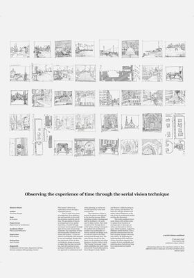 Drawn picture squares in line