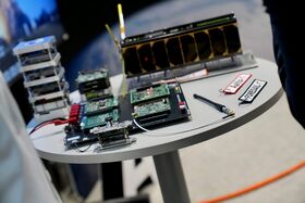 Nano satellite demo on a table