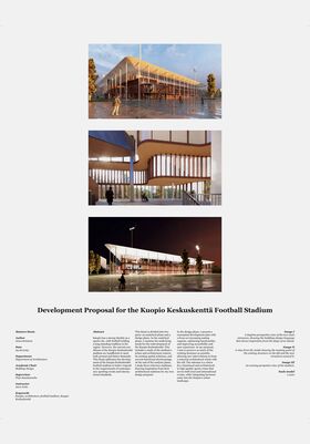 Kuopio keskuskenttä Football stadium in different lightnings, light coming through the building. Stadium during the day and in the evening.