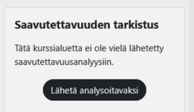 Saavutettavuuden analysointi