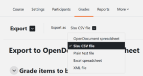 Sisu CSV file