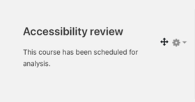 Accessibilty analysis in progress