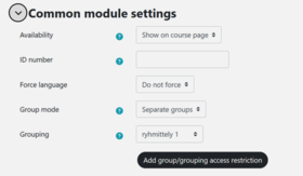 Announcement settings