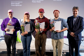 Active Student Awards recipients with Professor Kari Tammi at ENG Awards 2026