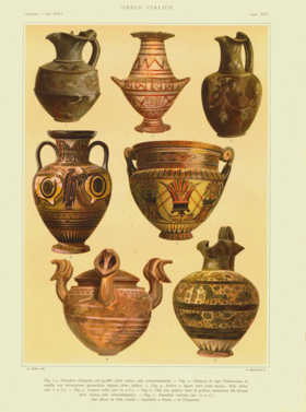 Plate 14, "Greco-Italico". Gli Stili nella forma e nel colore