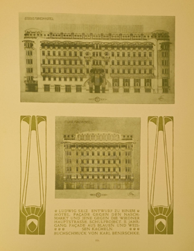 "Ludwig Seiz Entwurf zu einem Hotel". Aus der Wagnerschule
